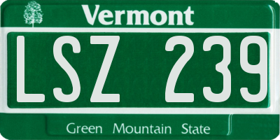 VT license plate LSZ239