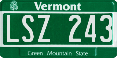 VT license plate LSZ243