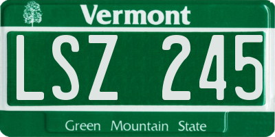 VT license plate LSZ245