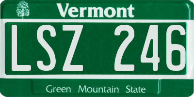 VT license plate LSZ246