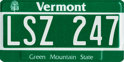 VT license plate LSZ247