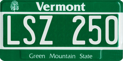 VT license plate LSZ250