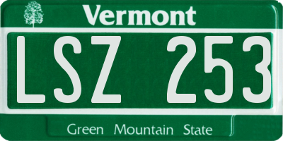 VT license plate LSZ253