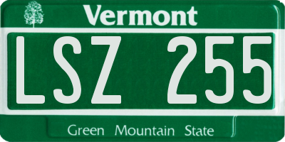VT license plate LSZ255
