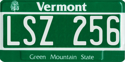 VT license plate LSZ256