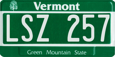 VT license plate LSZ257