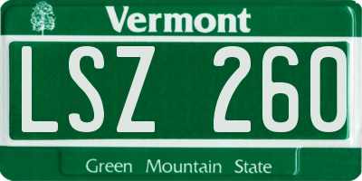 VT license plate LSZ260