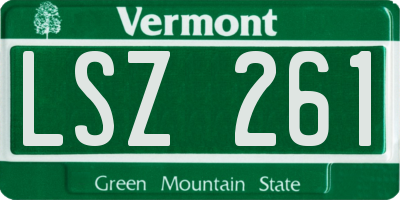 VT license plate LSZ261