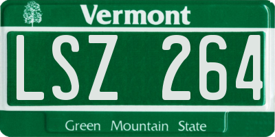 VT license plate LSZ264
