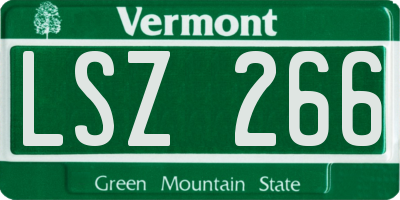 VT license plate LSZ266