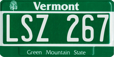 VT license plate LSZ267