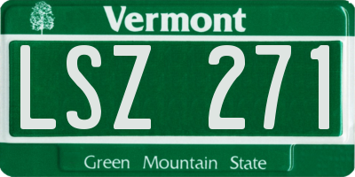 VT license plate LSZ271