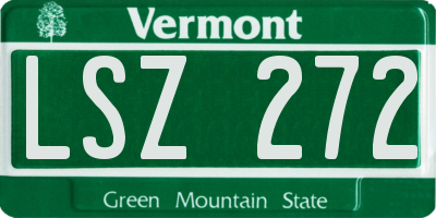 VT license plate LSZ272