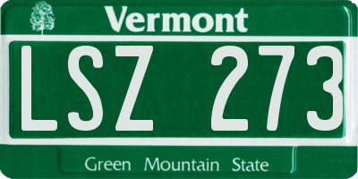 VT license plate LSZ273