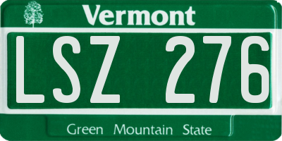 VT license plate LSZ276