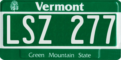 VT license plate LSZ277