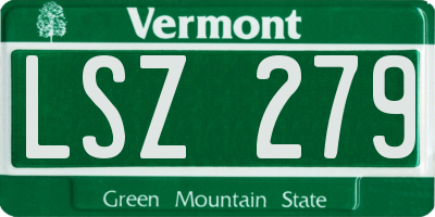 VT license plate LSZ279
