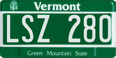 VT license plate LSZ280