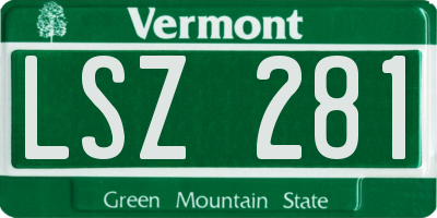 VT license plate LSZ281