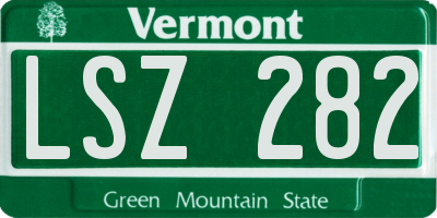 VT license plate LSZ282