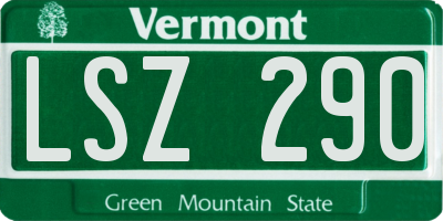 VT license plate LSZ290