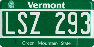 VT license plate LSZ293