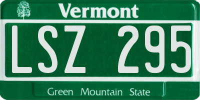 VT license plate LSZ295