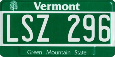 VT license plate LSZ296