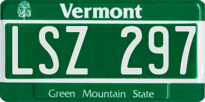 VT license plate LSZ297