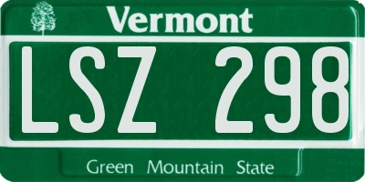 VT license plate LSZ298
