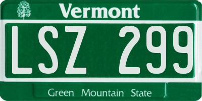 VT license plate LSZ299