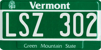 VT license plate LSZ302