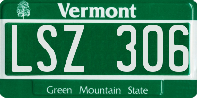 VT license plate LSZ306