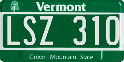 VT license plate LSZ310