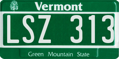 VT license plate LSZ313