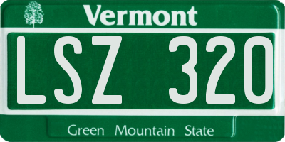 VT license plate LSZ320