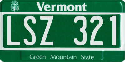 VT license plate LSZ321