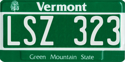 VT license plate LSZ323