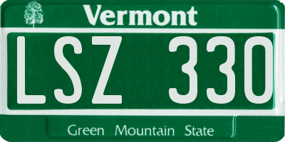 VT license plate LSZ330