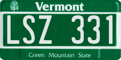 VT license plate LSZ331