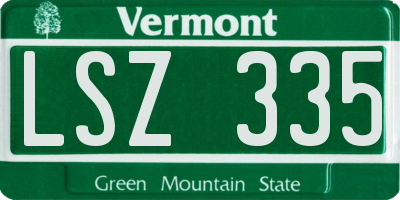 VT license plate LSZ335