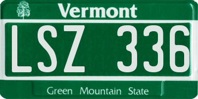 VT license plate LSZ336
