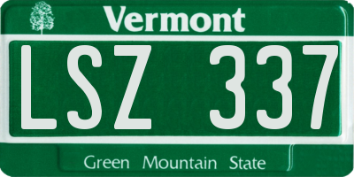 VT license plate LSZ337