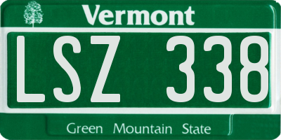 VT license plate LSZ338