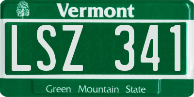 VT license plate LSZ341
