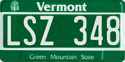 VT license plate LSZ348