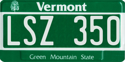 VT license plate LSZ350