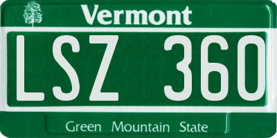 VT license plate LSZ360