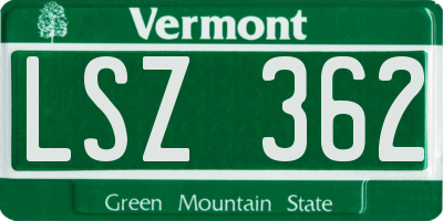 VT license plate LSZ362