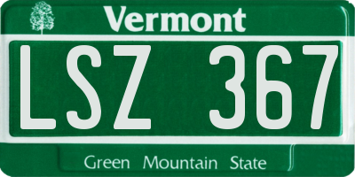 VT license plate LSZ367